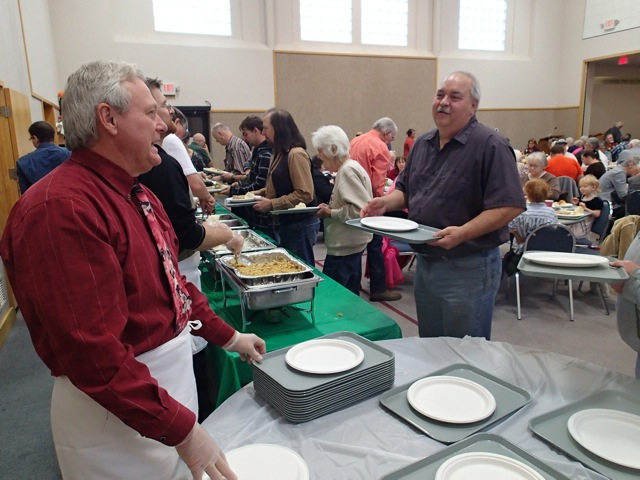 Fellowship and food in the Presbyterian Friendship Center.